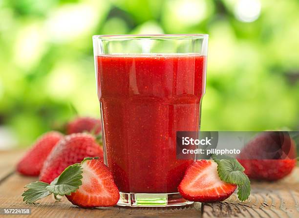 Strawberry Smoothie Stock Photo - Download Image Now - Strawberry Smoothie, Berry Fruit, Close-up