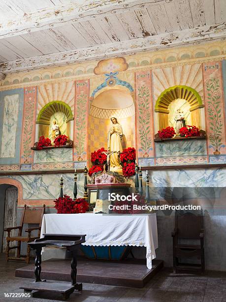 The Purisima Design Mission Ca Stock Photo - Download Image Now - Altar, Ancient, Architecture