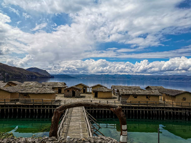 istock ancient houses on lake ohrid in spring colors 1672259945