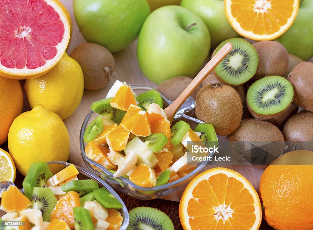 Fruit salad Mix of different fruits Antioxidant Stock Photo