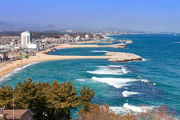 Korean east coastline stock photo