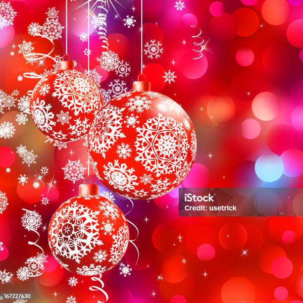 Bokeh Fond De Noël Avec Des Décorations Eps 8 Vecteurs libres de droits et plus d'images vectorielles de Bleu - Bleu, Boule de Noël, Brillant
