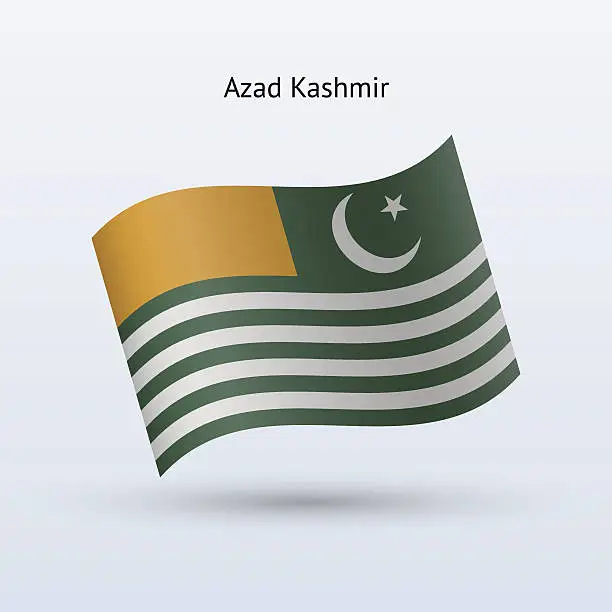 Vector illustration of Azad Kashmir Flag