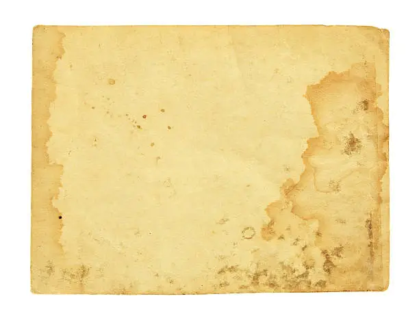 Photo of A sheet of yellow paper that appears to be water damaged
