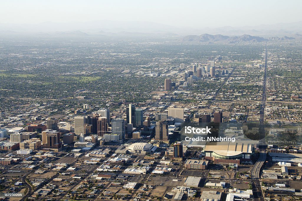 アリゾナ州フェニックス空からの眺め - アリゾナ州 フェニックスのロイヤリティフリーストックフォト