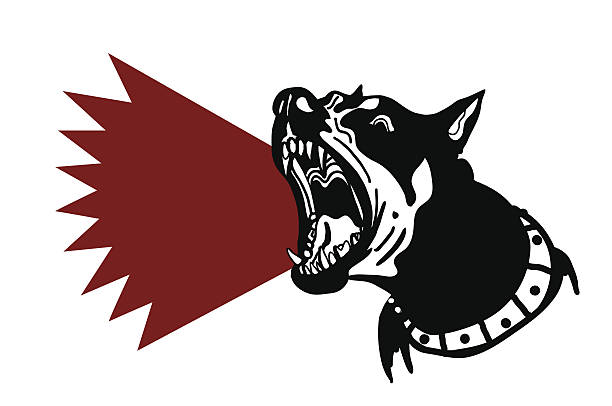 ilustraciones, imágenes clip art, dibujos animados e iconos de stock de perro barking - ladrando