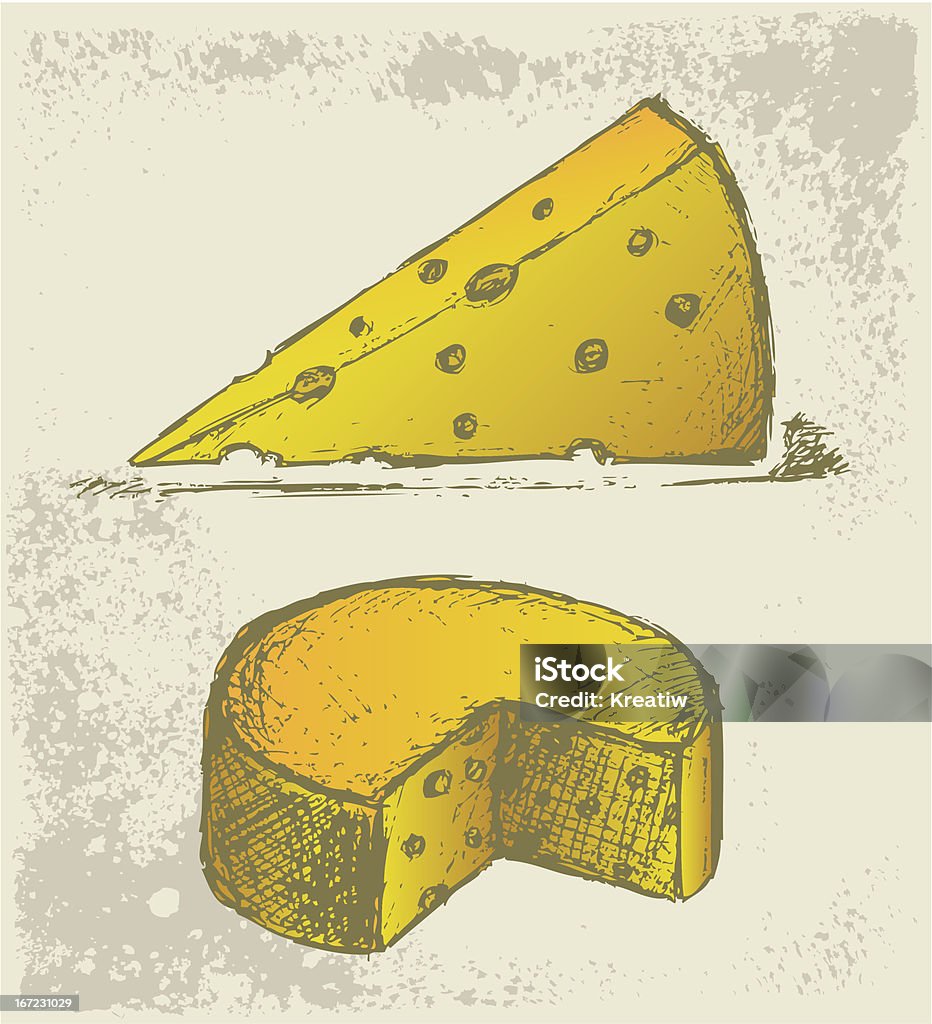 Piezas de queso - arte vectorial de Alimento libre de derechos