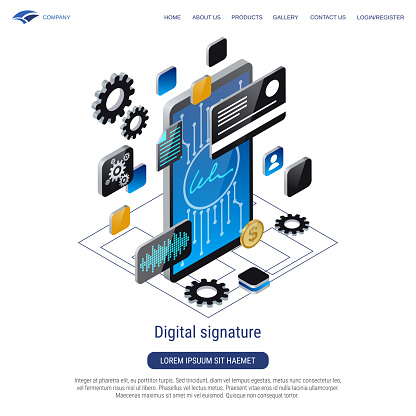 Digital Signature Vector Concept Stock Illustration Download Image Digital Signature Vector Concept Stock Illustration Download Image
