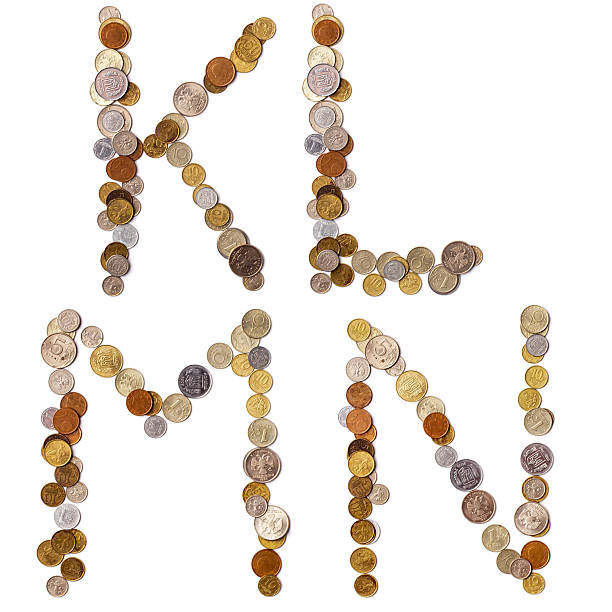 istock K-L-M-N alphabet letters from the coins 167232930