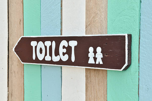 istock Toilet sign on colorful wall 167233145