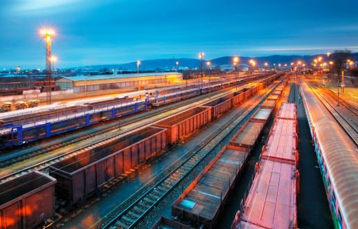 Cargo train trasportation - Freight railway