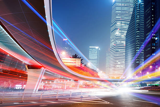скорость света - asia traffic city urban scene стоковые фото и изображения