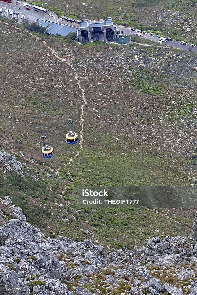 Table Mountain Cable Car - Lizenzfrei Draufsicht Stock-Foto