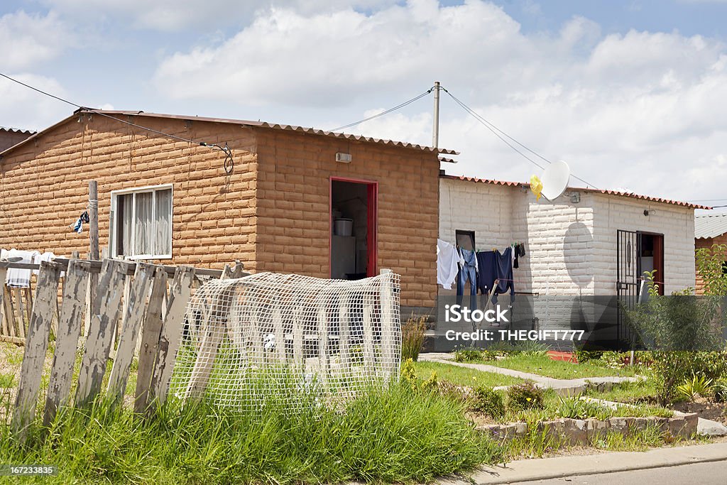 Low Cost Housing Alexandra Alexandra Township, one of many low cost housing seen here closely, in Johannesburg South Africa House Stock Photo