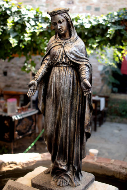 istock Bronze Virgin Mary statue, close-up. 1672340400