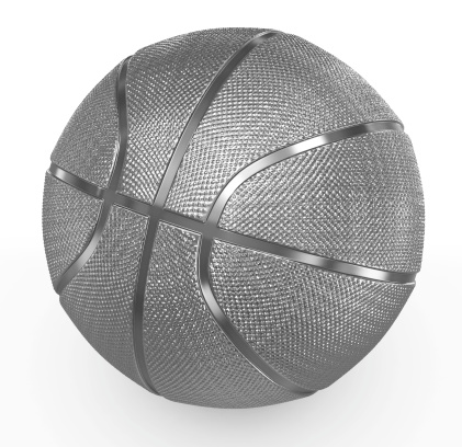 Closeup Basketball isolated on white background. Sport Concept.
