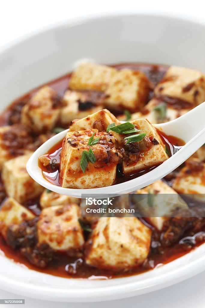 mapo tofu, sichuan style chinese food Mapo Tofu Stock Photo