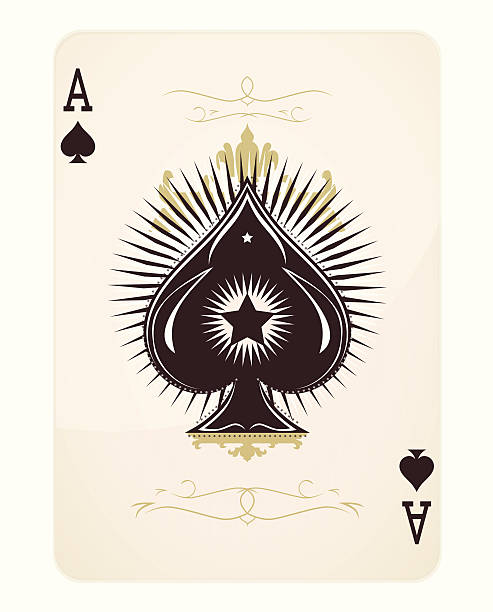 as pikowy - ace of spades illustrations stock illustrations