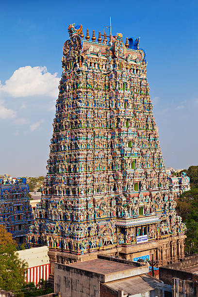 menakshi tempel, indien - parvati stock-fotos und bilder
