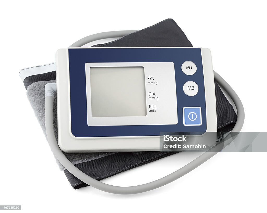 tonometer moderne de mesure de la pression artérielle - Photo de Affichage digital libre de droits