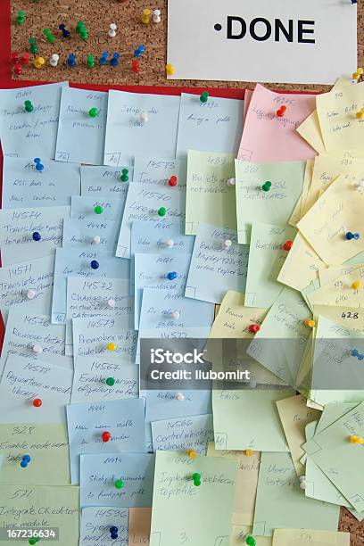 Done Cases On Board Stock Photo - Download Image Now - Agile Methodology, Organization, Chalkboard - Visual Aid