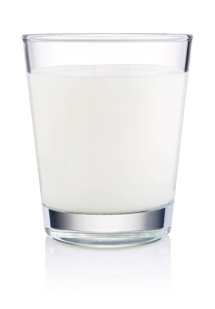 Glass of fresh milk isolated on a white background