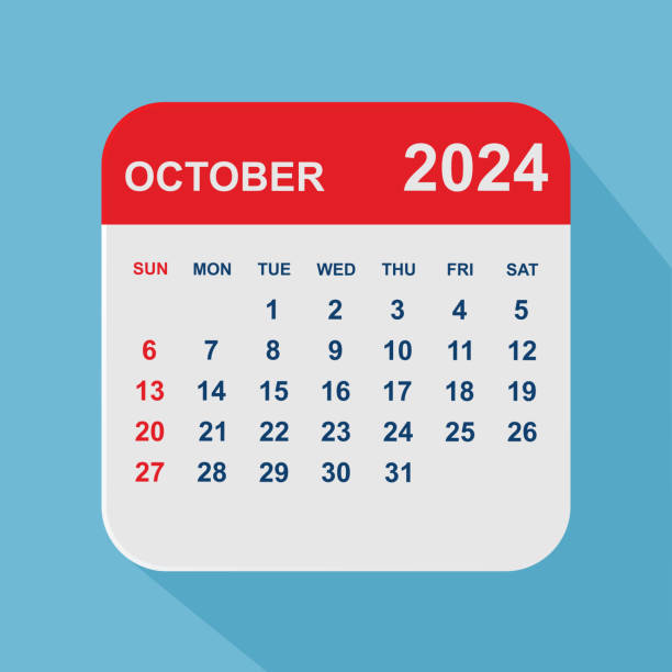 istock October 2024 calendar. Calendar planner design template. Week starts on Sunday. Business vector illustration 1672376738