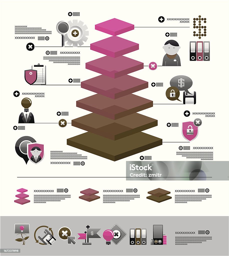 volume infográficos e ícones web - Vetor de Analisar royalty-free