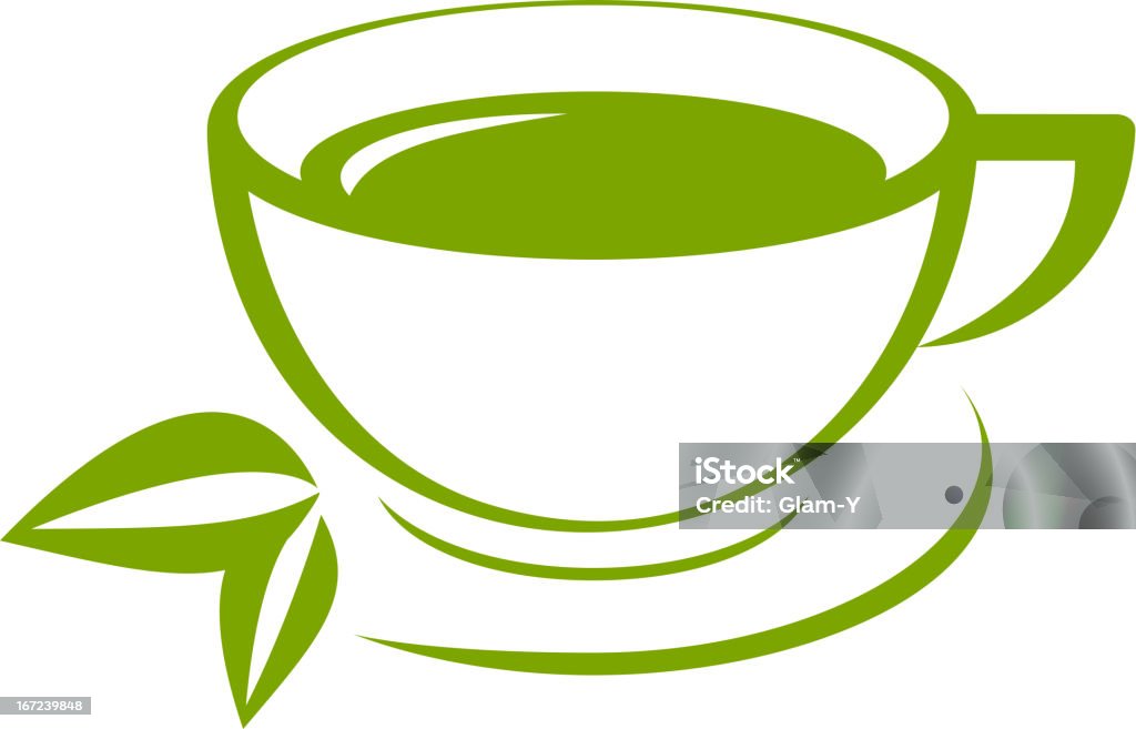 Ícone de chá verde - Vetor de Bebida royalty-free
