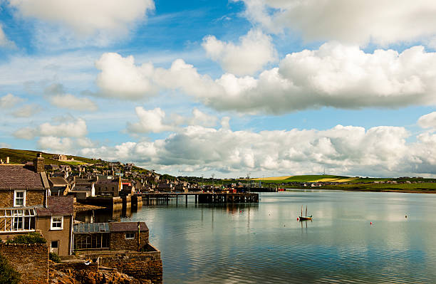 Harbor of Stomness Harbor of Stromness, Orkney-Island. orkney islands stock pictures, royalty-free photos & images
