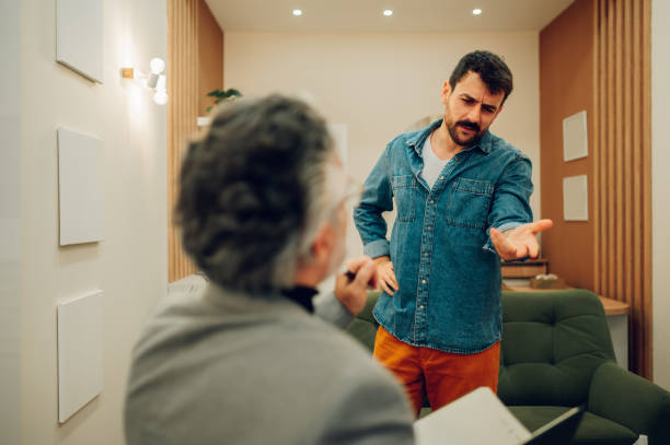 istock An angry patient is rejecting medicament and psychotherapy 1672402200