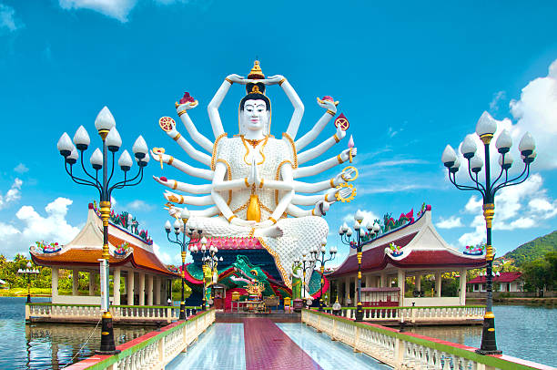 Kuan Yin statue, Samu Kuan Yin statue on Koh Samui, Thailand ko samui stock pictures, royalty-free photos & images