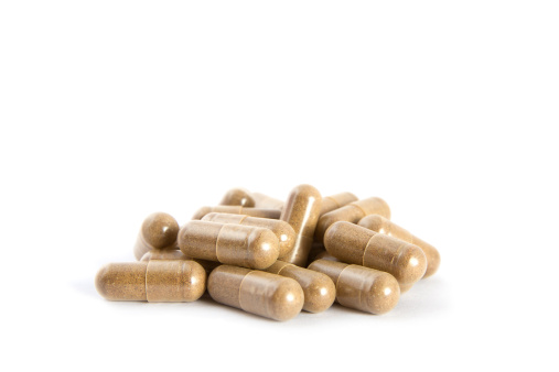 A heap of collagen boost supplement pills.