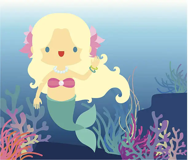 Vector illustration of Under The Sea