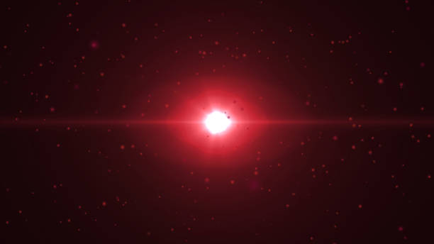 istock Red beautiful light flare particle Space night Particle powder flow Animation for Abstract art fantasy Motion silver Background 1672452254