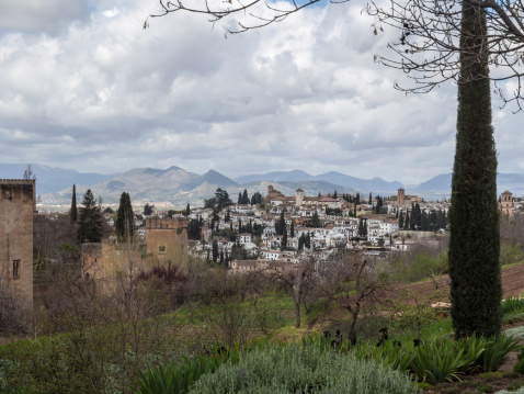 View from the Alhambra to Albaicin.