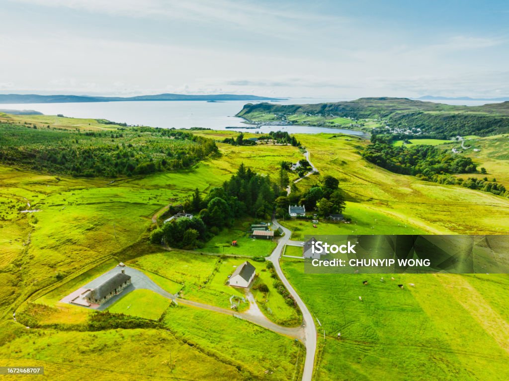 Countryside in Isle of Skye in Scotland Landscape - Scenery Stock Photo