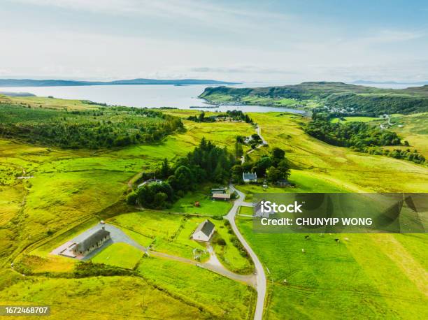 Countryside In Isle Of Skye In Scotland Stock Photo - Download Image Now - Landscape - Scenery, Mountain, Rural Scene