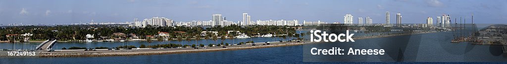 Panoramablick von Miami Beach aus den Cruiseship Hafen - Lizenzfrei Miami-Dade-Hafen Stock-Foto