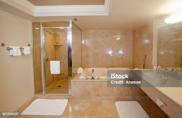 Large Upscale Bathroom Stock Photo - Download Image Now - En Suite Bathroom, Abstract, Architecture