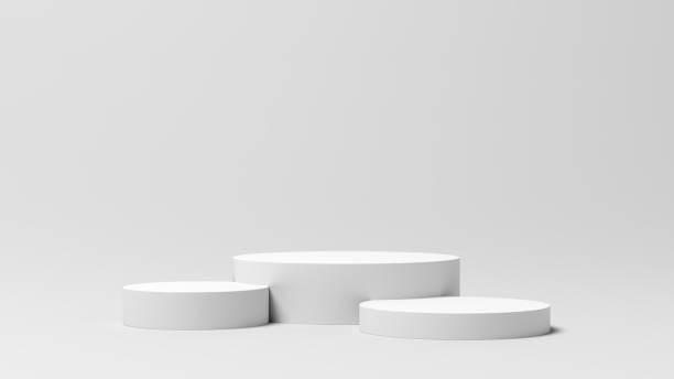 istock Product display. Display plinths. Stand. White color. 1672504917