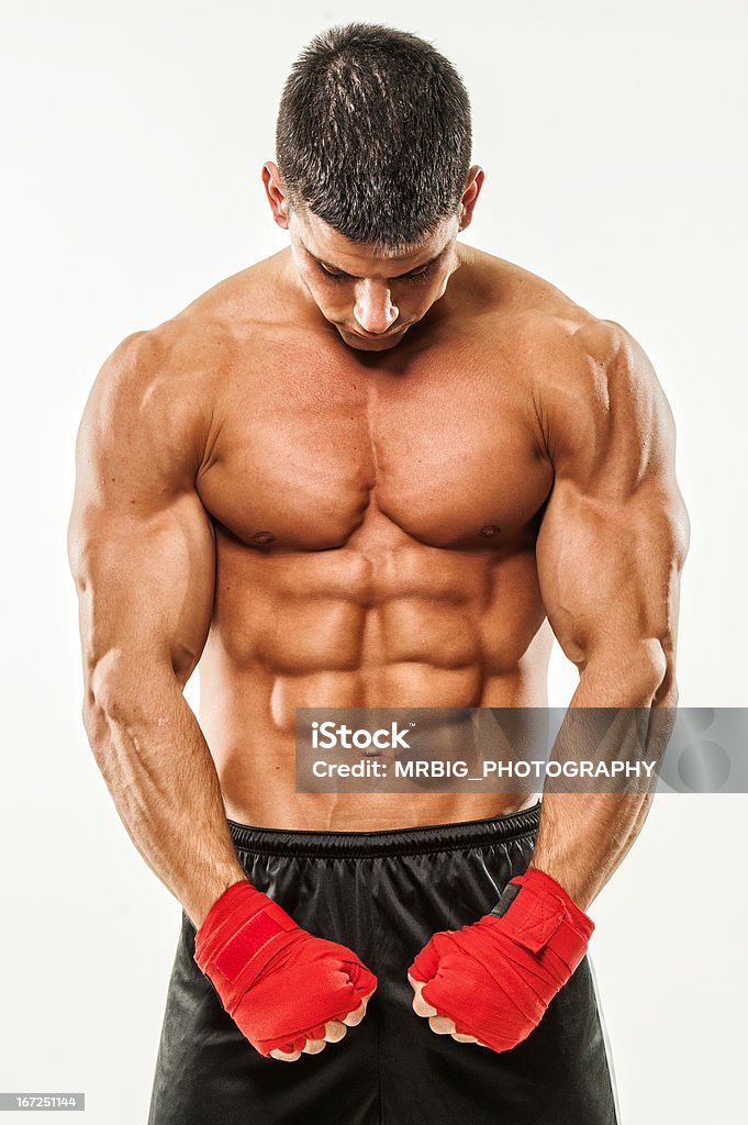 Jovem Lutador de macho - Royalty-free Adulto Foto de stock