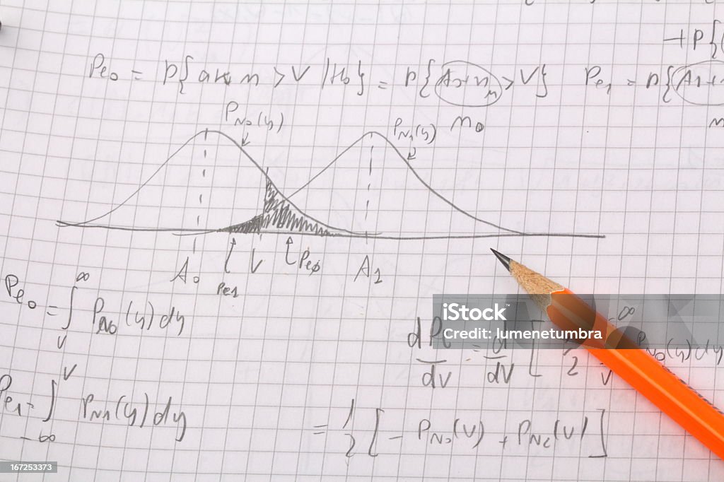 Calcolo del segnale elettrico teoria - Foto stock royalty-free di Diploma