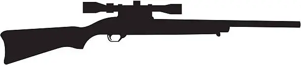 Vector illustration of Rifle Silhouette