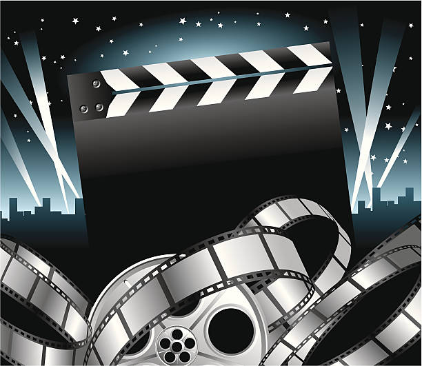 ilustraciones, imágenes clip art, dibujos animados e iconos de stock de estrellas de cine - vector background video
