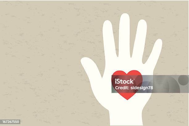 Hand With Heart Stock Illustration - Download Image Now - Assistance, Care, Giving