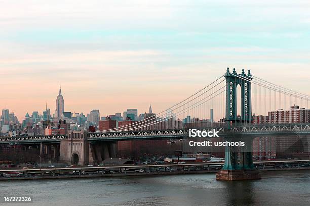 Ponte Di Manhattan New York - Fotografie stock e altre immagini di Ambientazione esterna - Ambientazione esterna, Brooklyn - New York, Cavo d'acciaio