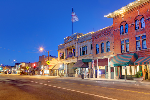 Macon, Georgia USA - June 16, 2023: The beautiful historic Crisco House on College Street located in this small southern town