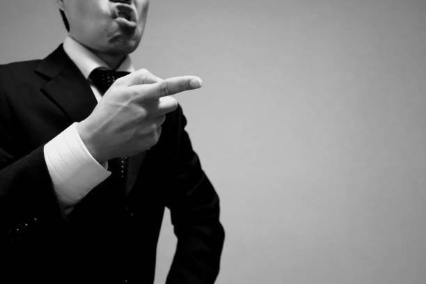 A photo of a businessman giving a sermon