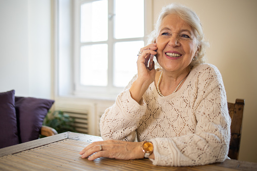 Woman using smart phone